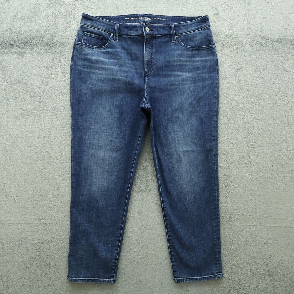 Chico's Jeans Womens 2.5 US-14R High-Rise Girlfriend Slim Leg Ankle 25.5" Inseam